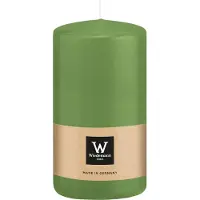 Wiedemann Cilinderkaars/stompkaars - lichtgroen - 12 x 6 cm - 33 branduren - zuilkaarsen