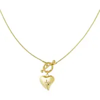 Yehwang Slotketting met groot hart | Goud