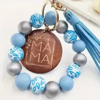 Pure Sleutelhanger - Key Wristlet - Kralen - Blauw
