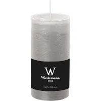 Wiedemann Cilinderkaars/stompkaars - rustieke kaars - lichtgrijs - 6 x 12 cm - 42 branduren