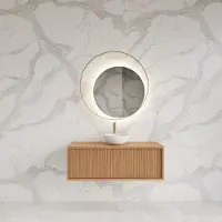Gliss Design Heronimus badmeubel met ribbelfront 90cm pure