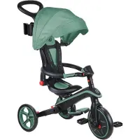 Globber Driewieler - Globber Trike Foldable 4in1 Olive - groen - 4in1 converteerbaar loopfiets en driewieler - met duwstang - 10 maanden tot 5 jaar Driewieler