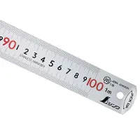 FAMEX Shinwa 13140 roestvast stalen liniaal 100 cm, met opraaphulp Pick-Up