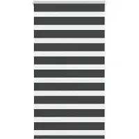 vidaXL Zebra rolgordijn 80x100 cm stofbreedte 75,9 cm zwart