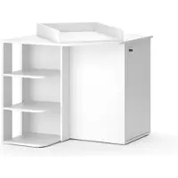 Vicco Kristian Luiertafel – 85 x 77.3 cm met deur en open vakken Wit