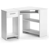 Vicco Odin Hoekbureau – 83 x 76 cm Set met PC-kast Wit