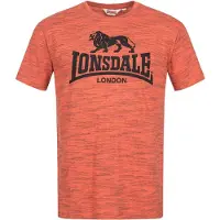 Lonsdale T-shirt - Gargrave - S tot XL - voor Mannen - oranje-zwart | Maat M