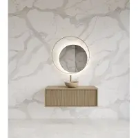 Gliss Design Heronimus badmeubel met ribbelfront 100cm corn silk