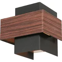 Steinhauer Wandlamp Muro 3367E Houtlook – G9 LED wandlamp met gouden binnenzijde