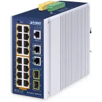 Planet Technology Corp. IGS-4215-16P2T2S Industrial 16-Port PoE+ Managed Switch IGS-4215-16P2T