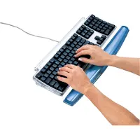 Fellowes polssteun toetsenbord Crystals - met gel - blauw