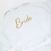 Towel city Badjas - HOGE KWALITEIT - BRIDE - badjas vrouw - badjas dames - badstof - 100% katoen - huwelijk - trouw - Bruid - cadeau - kado - maat L/XL