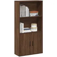 vidaXL Boekenkast 60x24x120 cm bewerkt hout bruin eikenkleurig