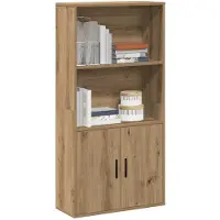 vidaXL Boekenkast 60x24x120 cm bewerkt hout artisanaal eikenkleurig