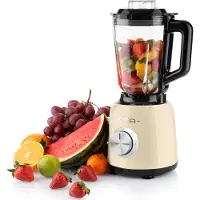 Eta Storio 9011 90010 1,5 l Blender voor op aanrecht 1200 W Beige, Zwart, Transparant