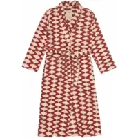 OAS Badjas Roza Velour Long Robe Bruin Unisex-S/M