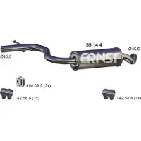 ERNST 155144 Uitlaat middendemper