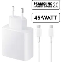 Phreeze Usb-C Oplaadstekker + usb-C naar usb-C Oplader - 45w - Super Fast Charging - Universele Thuislader - Usb-C - Adapter voor S24,S23,Note,S22, S21, S20, Tablet S7, Tablet S8