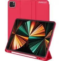 Phreeze Hoes geschikt voor iPad Pro 13 inch 2024 (7e generatie) - Geschikt voor iPad Pro 13 hoesje met Pencil Vak - Draaibare Tri Fold Hoesje geschikt voor iPad Pro 7 13-inch met M4 Chip Case - Donker Blauw