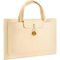 Phreeze Laptoptas 11 tot 14 inch - 3 Vakken - Vegan Leer - Laptophoes - Laptop Tas - Geschikt voor o.a Dell XPS 13, MacBook Air Pro, Surface Pro 9, ChromeBook - Abrikoos