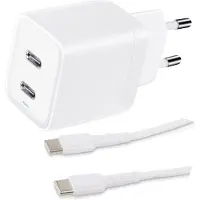 Phreeze 45w GaN usb C Lader met 2 usb C Poorten + usb C Kabels - 1 Meter - Versie 2024 - 2 Meter - 20w,25w,30w,35w,40w,45w