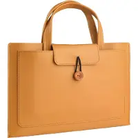 Phreeze Laptoptas 11 tot 14 inch - 3 Vakken - Vegan Leer - Laptophoes - Laptop Tas - Geschikt voor o.a Dell XPS 13, MacBook Air Pro, Surface Pro 9, ChromeBook - Geel