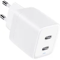 Phreeze Snellader met 2 usb-C Poorten - 45 Watt - GaN Technologie - 40% Kleiner dan Originele lader - Oplader usbC - Usb C Adapter - Laptop, Smartphone, Tablet, Smartwatch
