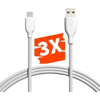 Phreeze USB C naar USB-A Kabel - 2 Meter Lang - 3A/18W - Datakabel 480 MBps - Sterk Rubber - Fast Charging - Voor o.a S8,S9,S10,S20,S21,S22,Tablet,A7,A8,A9,S7,S8,S9