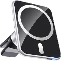 Phreeze Telefoonhouder Auto Ventilatie - Draadloze Autolader - Draadloos Opladen 15W - Geschikt voor MagSafe - Magnetisch - 360 Graden Draaibaar - Universeel - Zwart