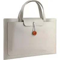 Phreeze Laptoptas 11 tot 14 inch - 3 Vakken - Vegan Leer - Laptophoes - Laptop Tas - Geschikt voor o.a Dell XPS 13, MacBook Air Pro, Surface Pro 9, ChromeBook - Licht Grijs