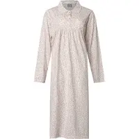 Lunatex - klassiek dames nachthemd 224177 - 100% katoen - roze - maat L
