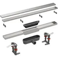 Easy drain Compact Douchegoot 70x6,4x6,5 cm RVS