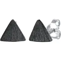 KUZZOI Oorbel zwart / zilver