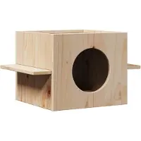 vidaXL Kattenhuis 51x35x30 cm massief grenenhout