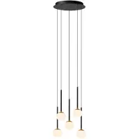 Lucide CALINA - Hanglamp - Ø 42 cm - LED Dimb. - 5x8,2W 2560K/2750K - Zwart