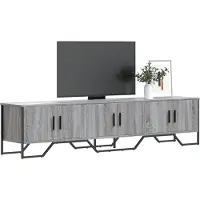 vidaXL Tv-meubel 180x34x41 cm bewerkt hout grijs sonoma eikenkleurig
