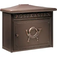 Burg wachter 12830 SYLT 1883 K Brievenbus Plaatstaal Koper (metallic) Sleutelslot