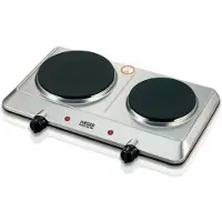 Haeger HP-02S.015A, roestvrij staal, werkblad, 45,5 cm, rolfrees, roestvrij staal, 2 zones