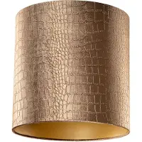 QAZQA Fluwelen lampenkap krokodillenprint met gouden binnenkant 40/40/40