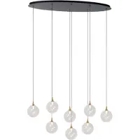 Lucide GISELA - Hanglamp - LED Dimb. - 8x3,9W 2700K - Transparant - Premium