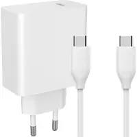 Phreeze Usb-C Adapter 45w + usb-C naar usb-C Oplader Kabel 2 Meter - 45w - Super Fast Charging - Universele Thuislader - Usb-C - Adapter voor S24,S23,S22, S21, S20, Tablet, S9,S8,A8,A9,Plus