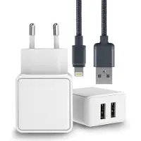 Phreeze Adapter geschikt voor iPhone / iPad - Lightning naar usb Kabel - 2 Meter - Usb Adapter - Oplader 2 Poorten - Usb Stekker