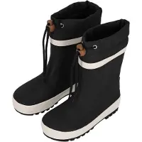 XQ - Regenlaarzen Kinderen - Fleece voering - Zwart - Regenlaarzen met voering - Unisex - Maat 35/36
