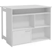 Vicco Dominic Bartafel – 116 x 37 cm 4x open vakken en 1x deur Wit
