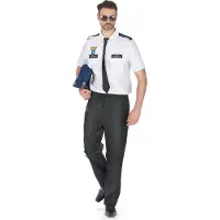 Vegaoo Vliegtuig piloot kostuum voor heren - Verkleedkleding - Large