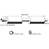 ERNST 331074 Uitlaat middendemper