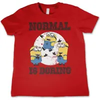 Hybris Minions Kinder Tshirt -Kids tm 12 jaar- Normal Life Is Boring Rood
