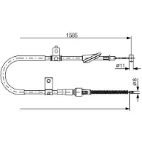 Bosch 1 987 482 257 Handremkabel