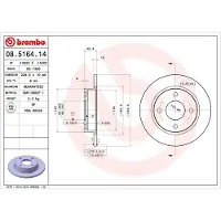 Brembo 08.5164.14 Remschijf