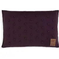 Knit Factory Noa Sierkussen - Rechthoekig kussen - Kussen woonkamer - Bank kussen - Decoratie kussen - Aubergine - 60x40 cm - Kussenhoes inclusief kussenvulling